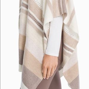 WHBM Cream, Beige and Silver glittered Poncho